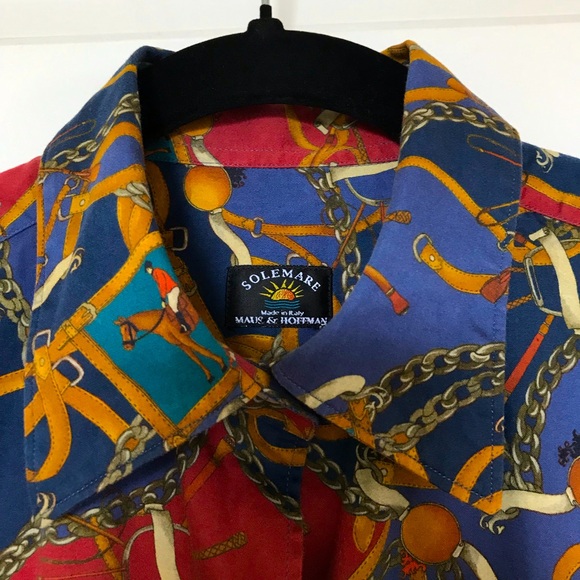 Equestrian-Solemare Collection Button down Shirt - Picture 6 of 9